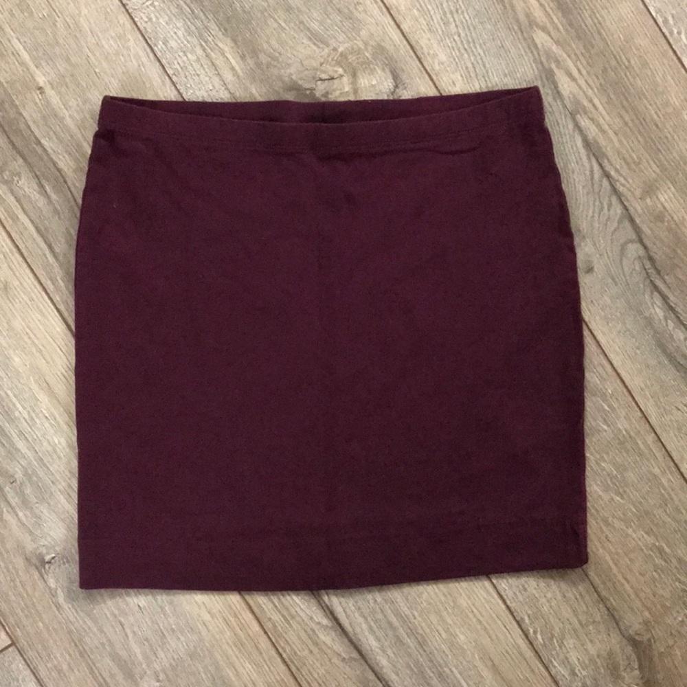 Burgundy Mini Skirt